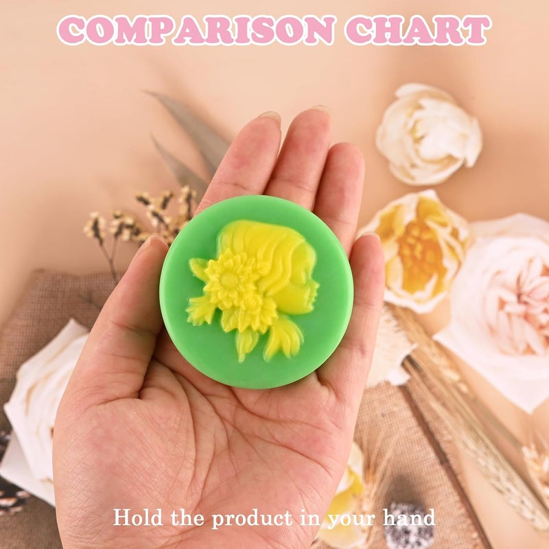 Moukiween Circular Silicone Soaps Mold,Loofah Soaps Molds,2PCS Silicone Soap Mold,Suitable for Making Soap,Bath Bombs,Shampoo Sticks,Candles and DIY Resin Handicrafts - Image 3